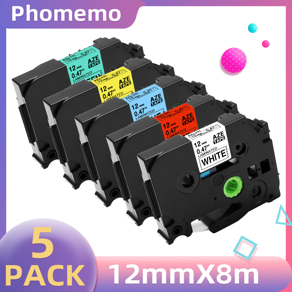 Label Maker Machine - 5PK Label Tape voor P3100 E1000