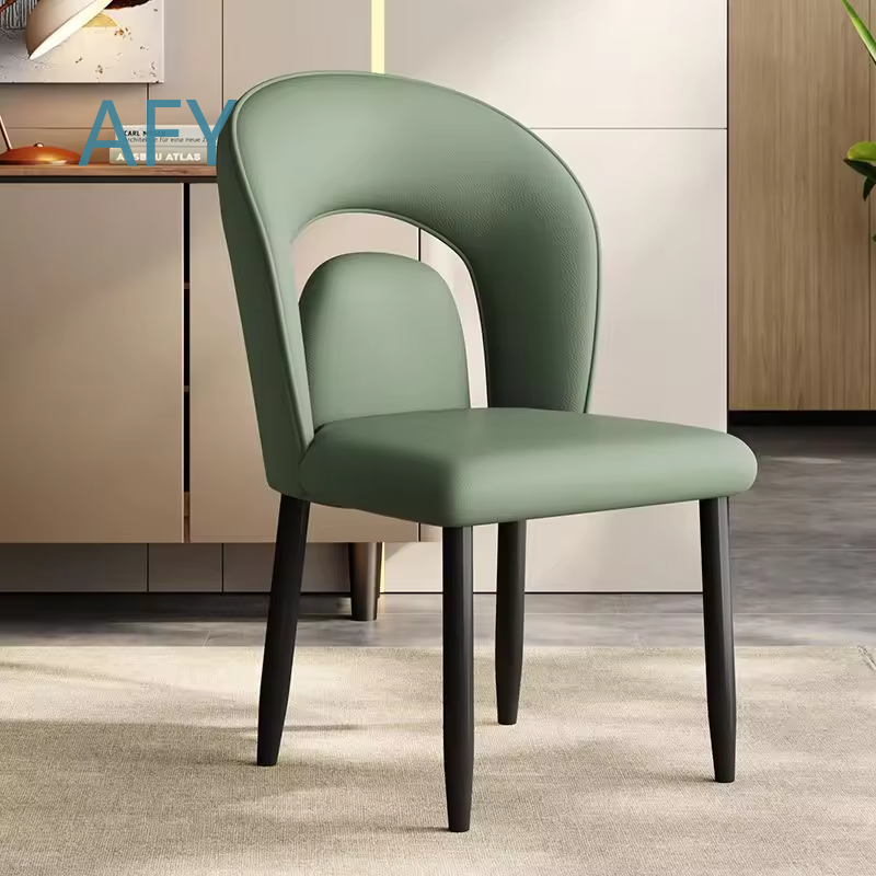 Home Office Ikea - Moderne donkergrijze eettafelstoel met massief houten