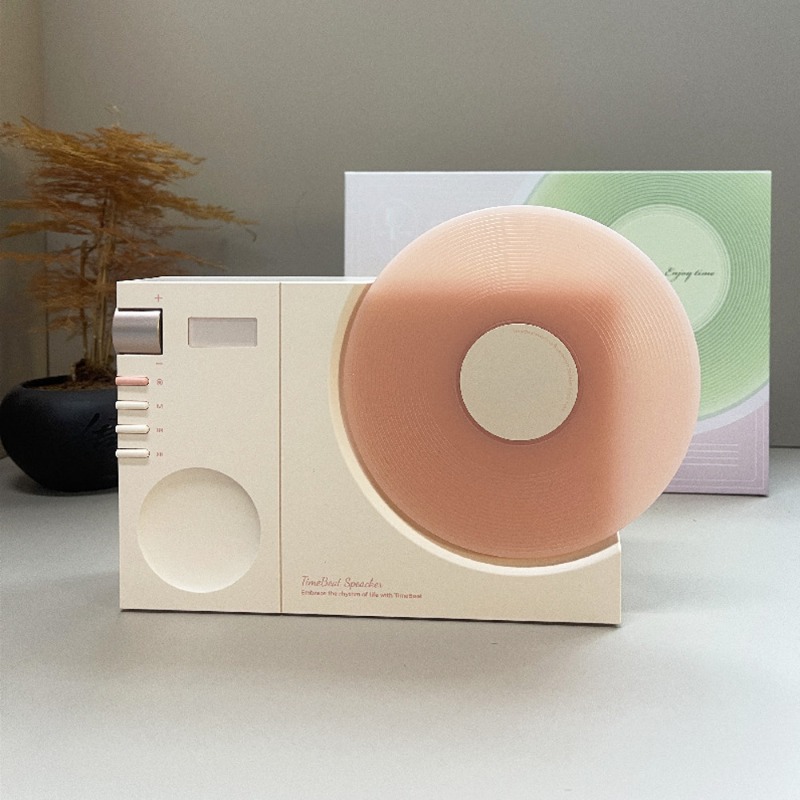 Home Office Amazon - Vintage platenspeler-stijl Bluetooth-speaker, TimeBeat draagbare draadloze
