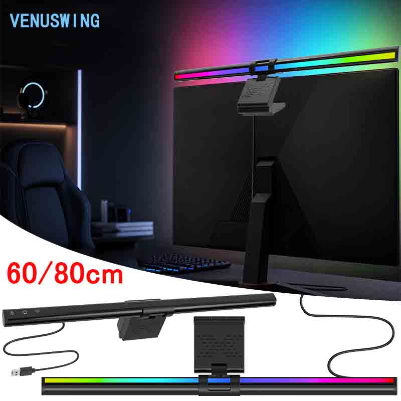 Home Office Work - 60/80cm Monitor Lichtbalk RGB Computermonitorlamp LED