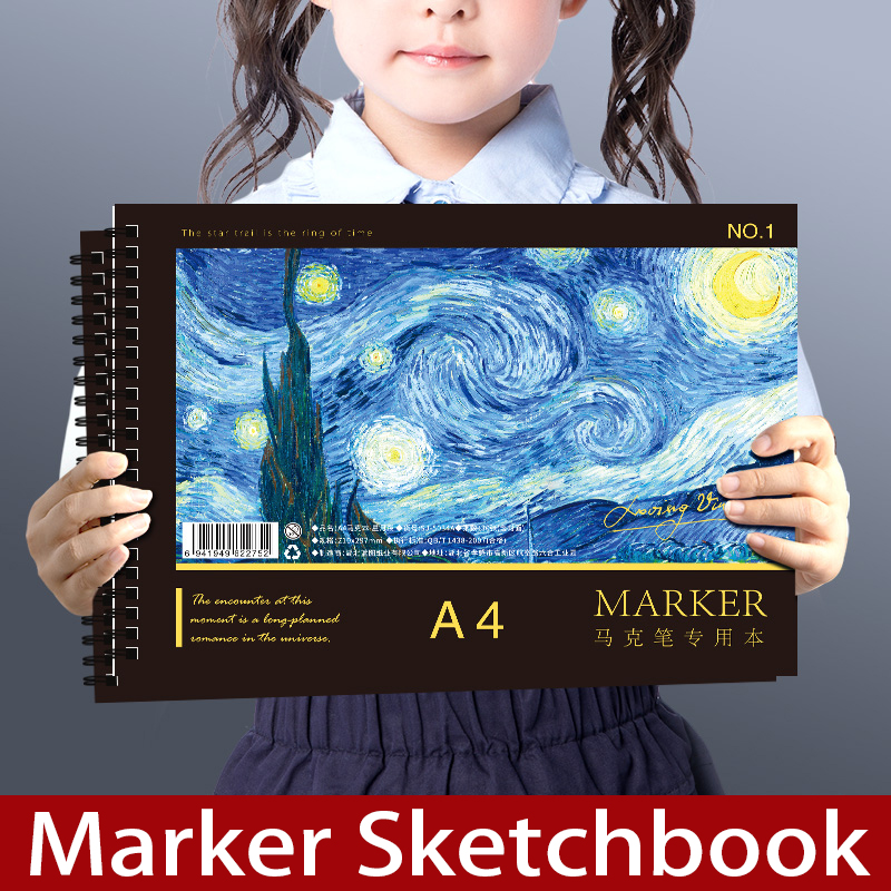 Copic Marker Sketch - 60 vellen A4 spiraalschetsboek, milieuvriendelijk dik