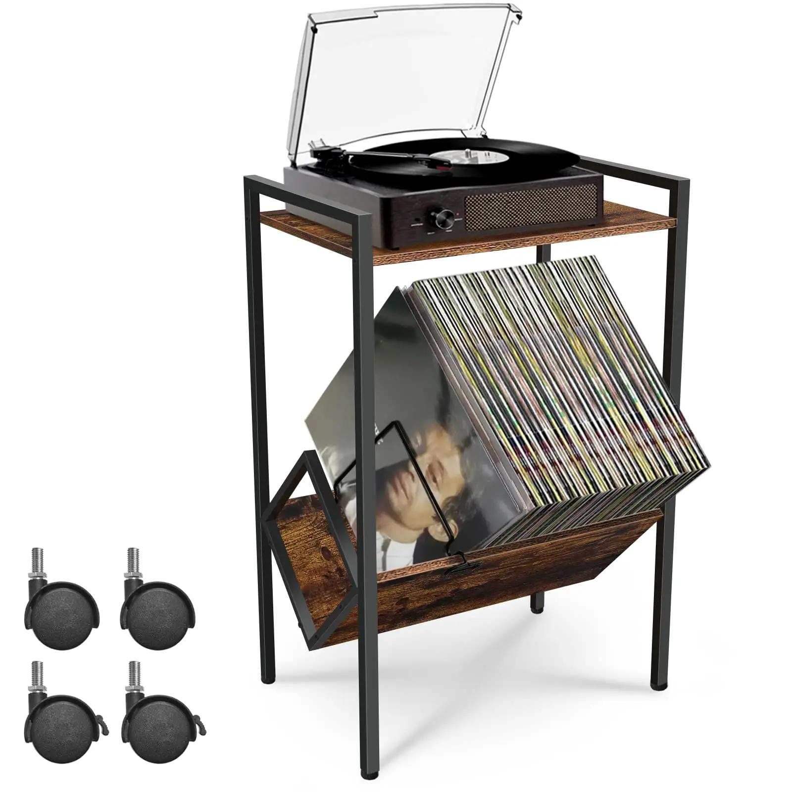 Home Office Amazon - 'Tafel Nachtkastje Tot 80 Albums Metalen
