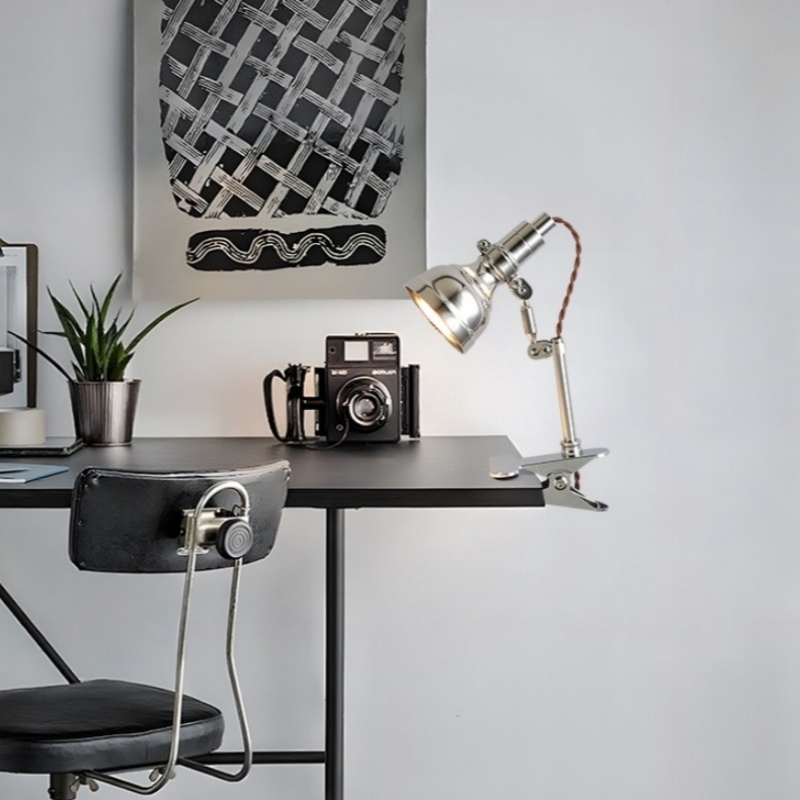 Home Office Of Uk - Moderne stijl industriële clip-on aluminium leeslamp