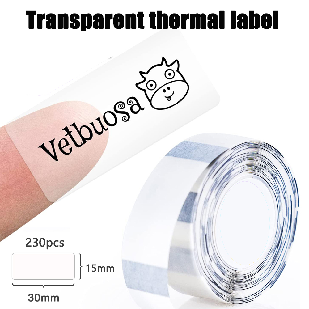 Label Maker Machine - Transparant P15 Label Papier Sticker 15*30mm