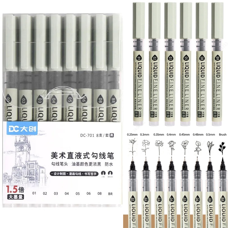 12 Tibs Zwarte Pen Fijne Lijn  - Copic Marker Sketch recensie en prijs