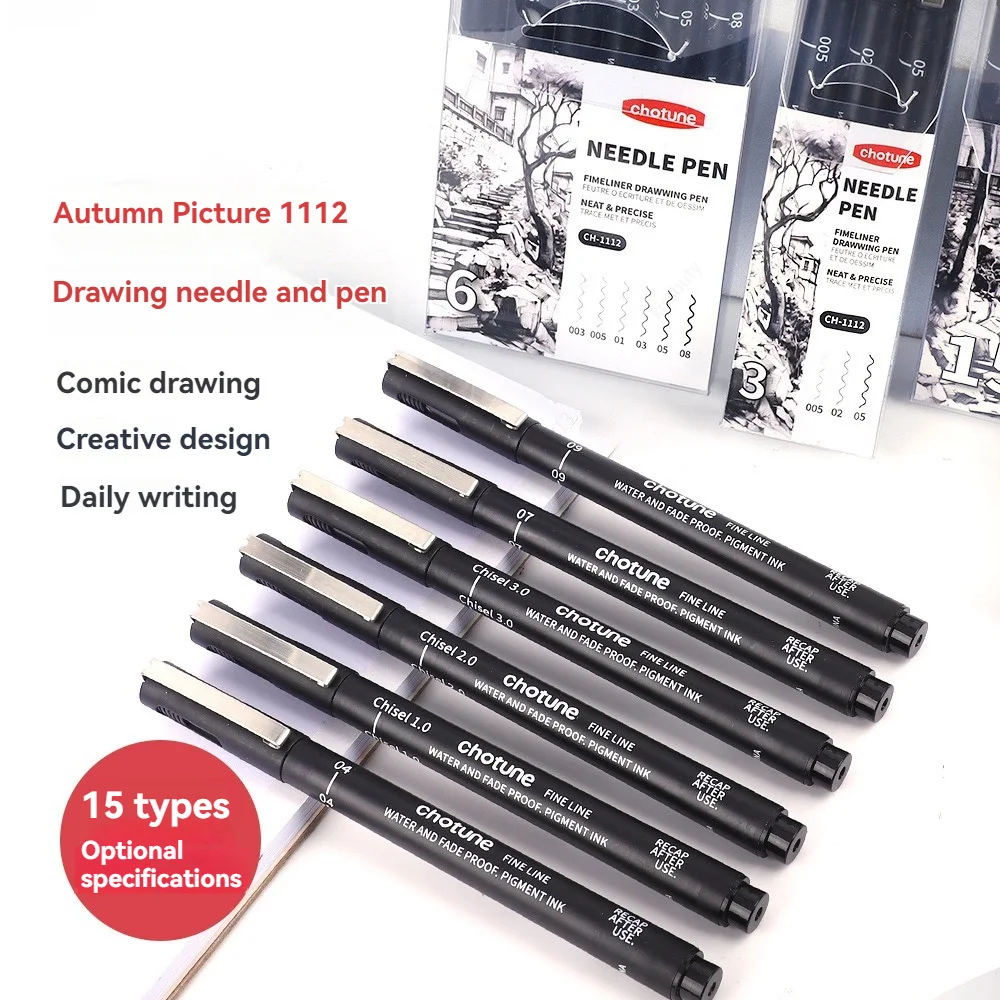 Zwarte micropennen, 15 maten,  - Copic Marker Sketch recensie en prijs