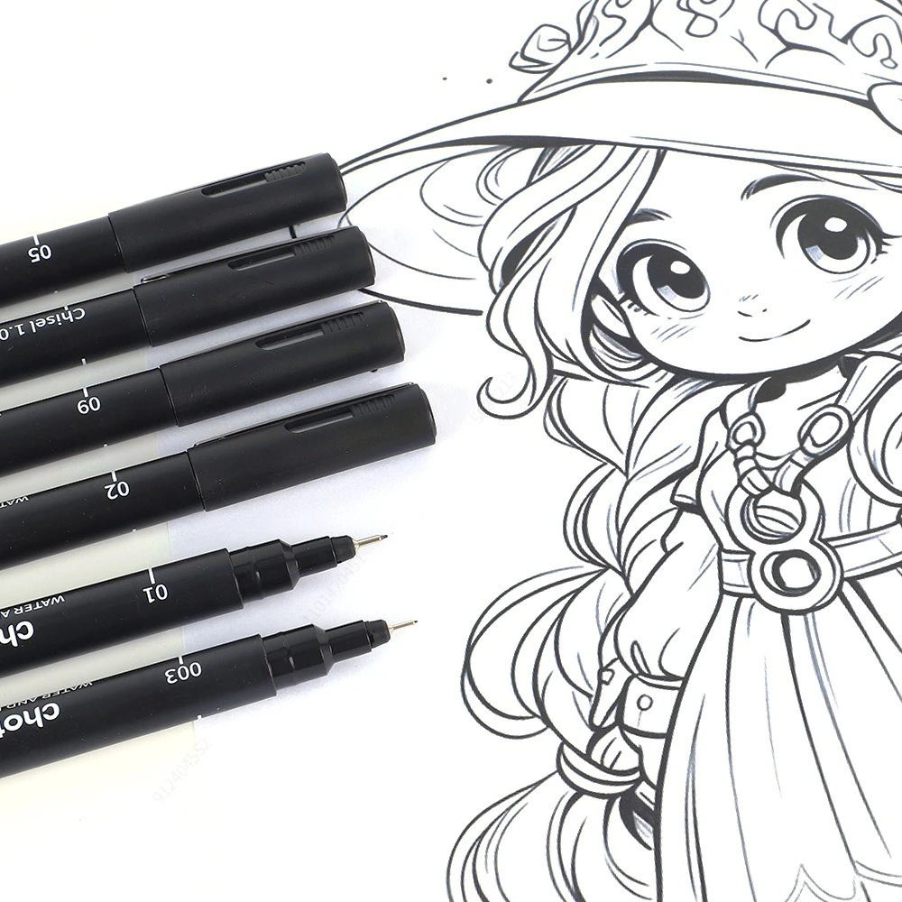 Zwarte micropennen, 15 maten,  - Copic Marker Sketch recensie en prijs