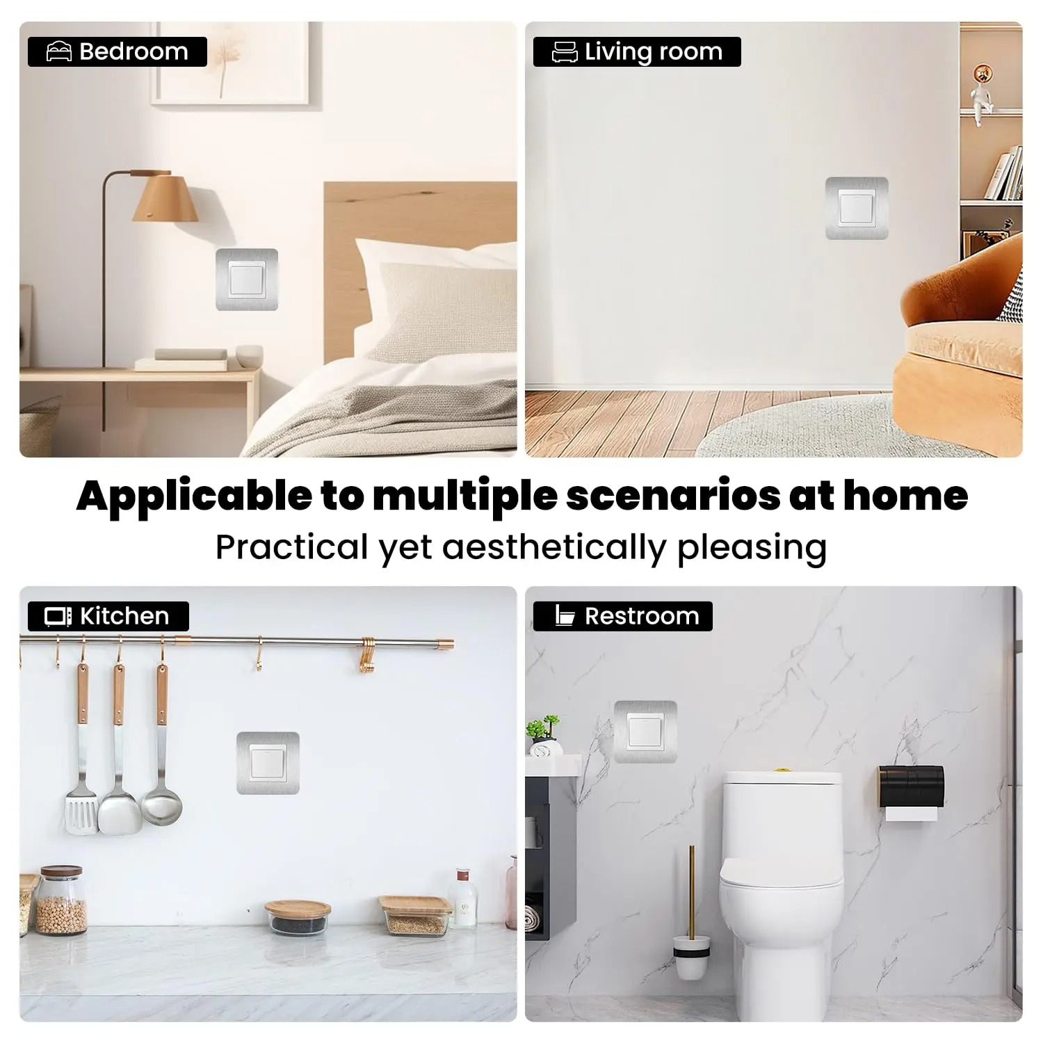 4 stuks zilverachtige zelfklev - Home Office Of Uk recensie en prijs