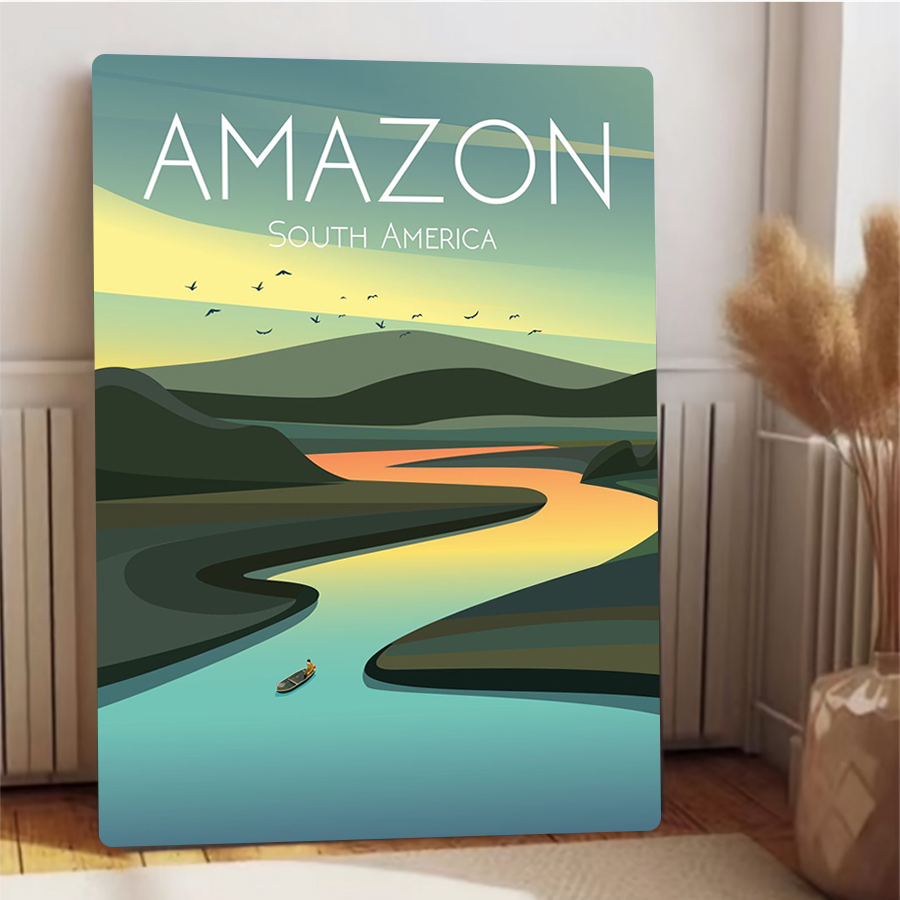 Amazon River landschap metalen - Home Office Amazon recensie en prijs