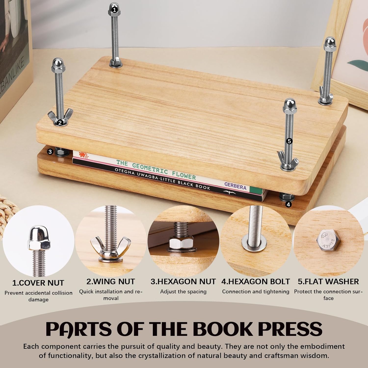 Houten boekpers, bindmiddel, p - Label Maker Machine recensie en prijs