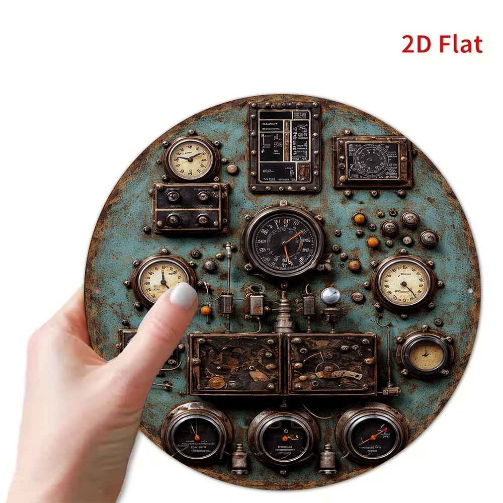 2D plat retro dashboard rond a - Home Office Work recensie en prijs
