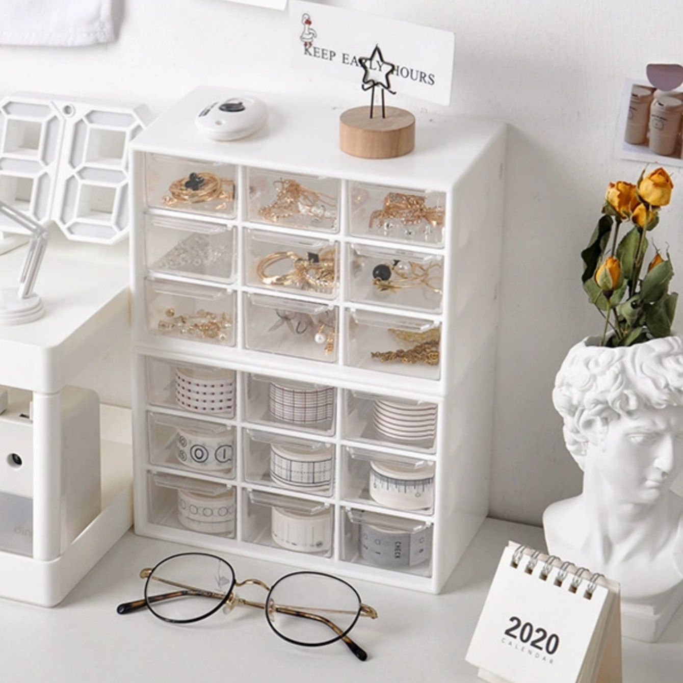 Opbergdoos van kralenmateriaal - Home Office Work Table recensie en prijs