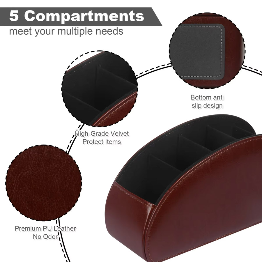 1Pc 5 Grid PU lederen desktop- - Home Office Call Center recensie en prijs