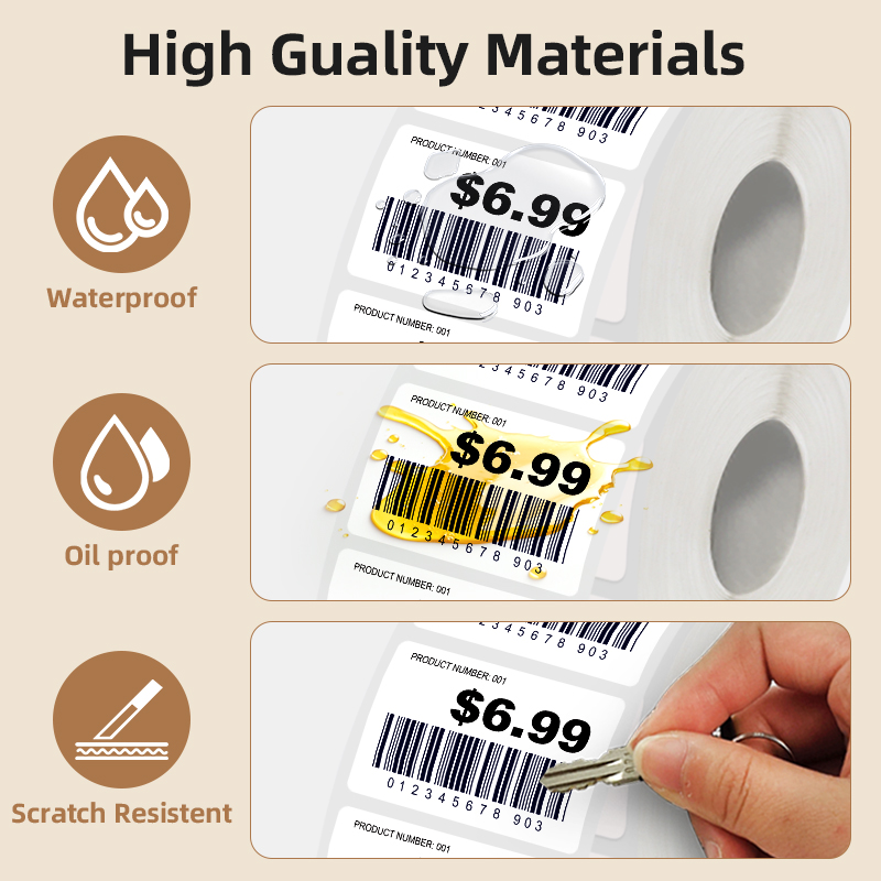 5 rollen witte labelstickers,  - Label Maker Machine recensie en prijs